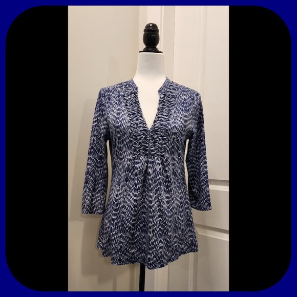 CALVIN KLEIN JEANS || Empire Waist ¾ Sleeve Top (SIZE L) - Picture 1 of 7